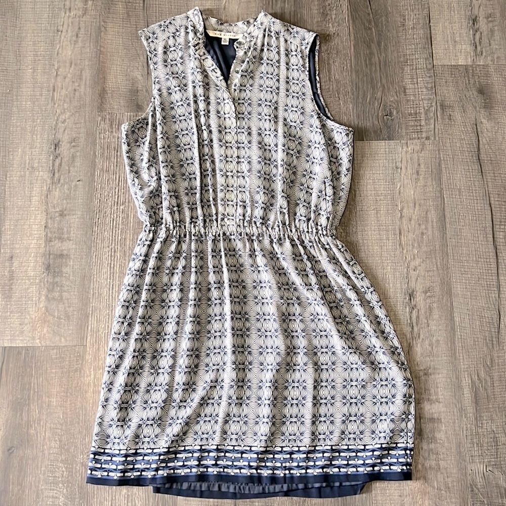 Blue patterned dress